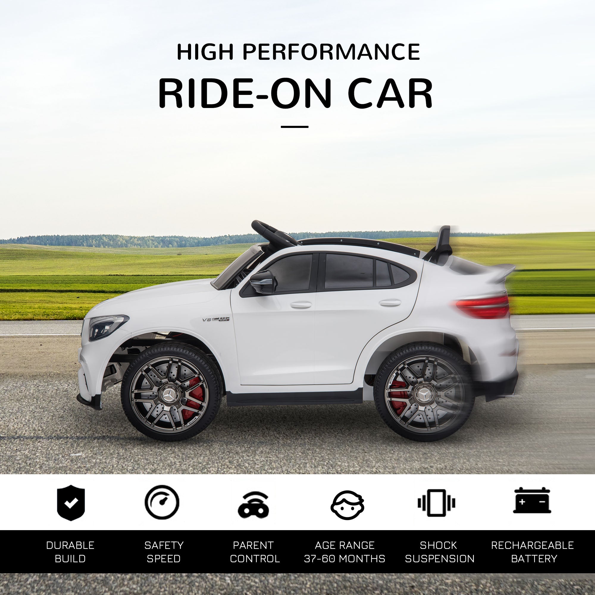 12V Battery-Powered Electric Riding Car Toy for Toddlers Mercedes Benz Coupe Trend Times 4