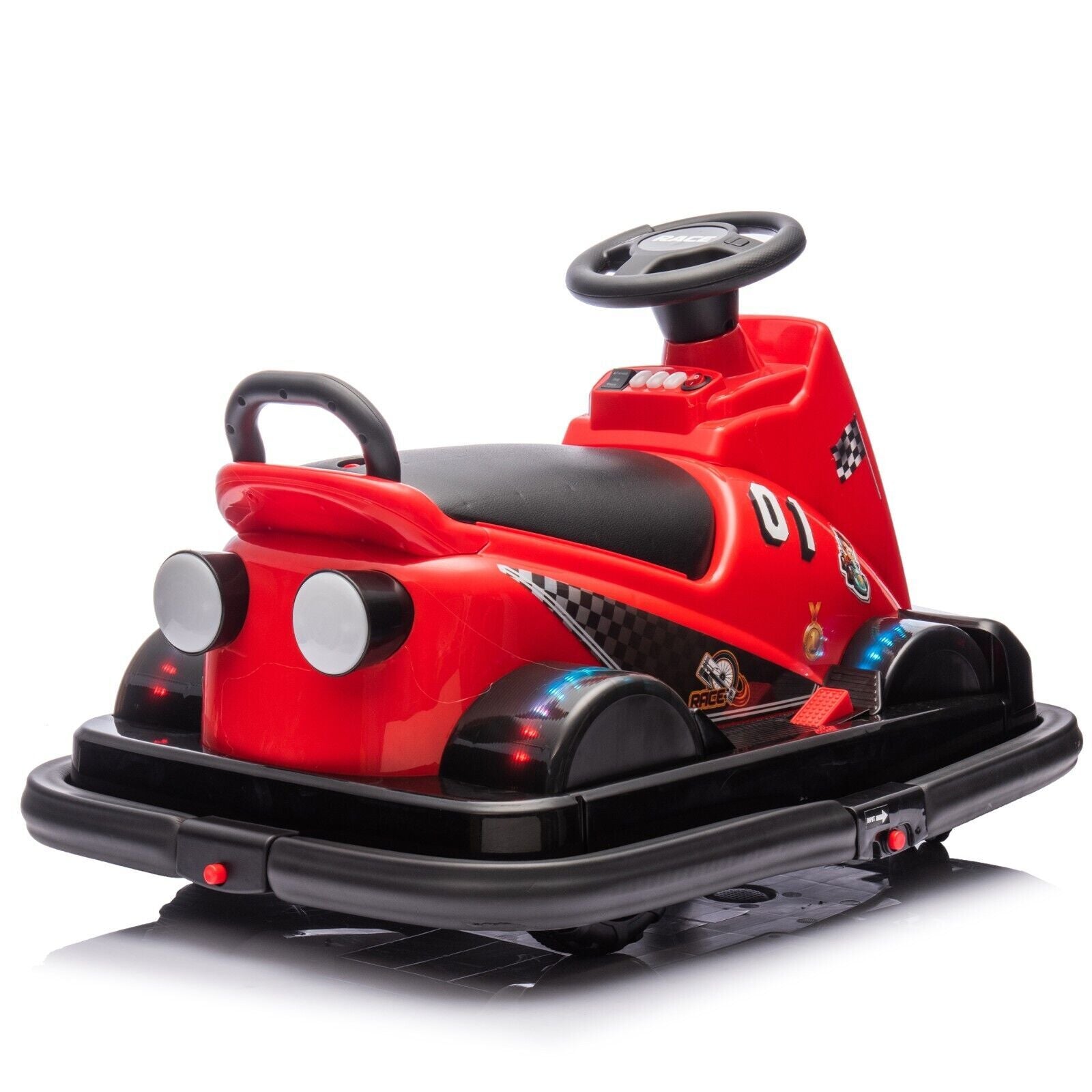 12V Electric 360° Rotating Bumper Ride-On Car for Kids Aged 3-5 Years Trend Times 6