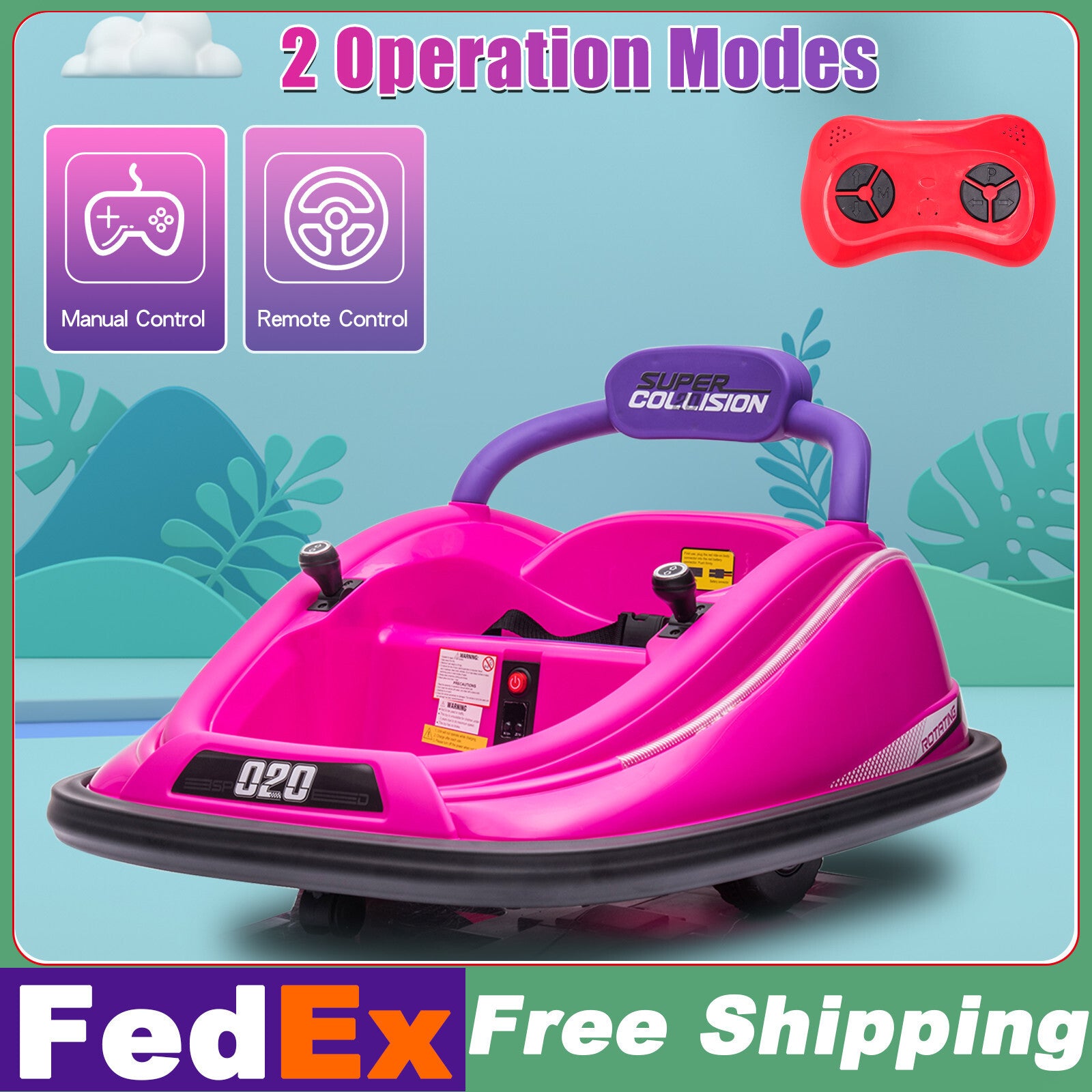 12V Electric Kids Ride-On Bumper Car with 360-Degree Spin and Remote Control Trend Times Variant 0