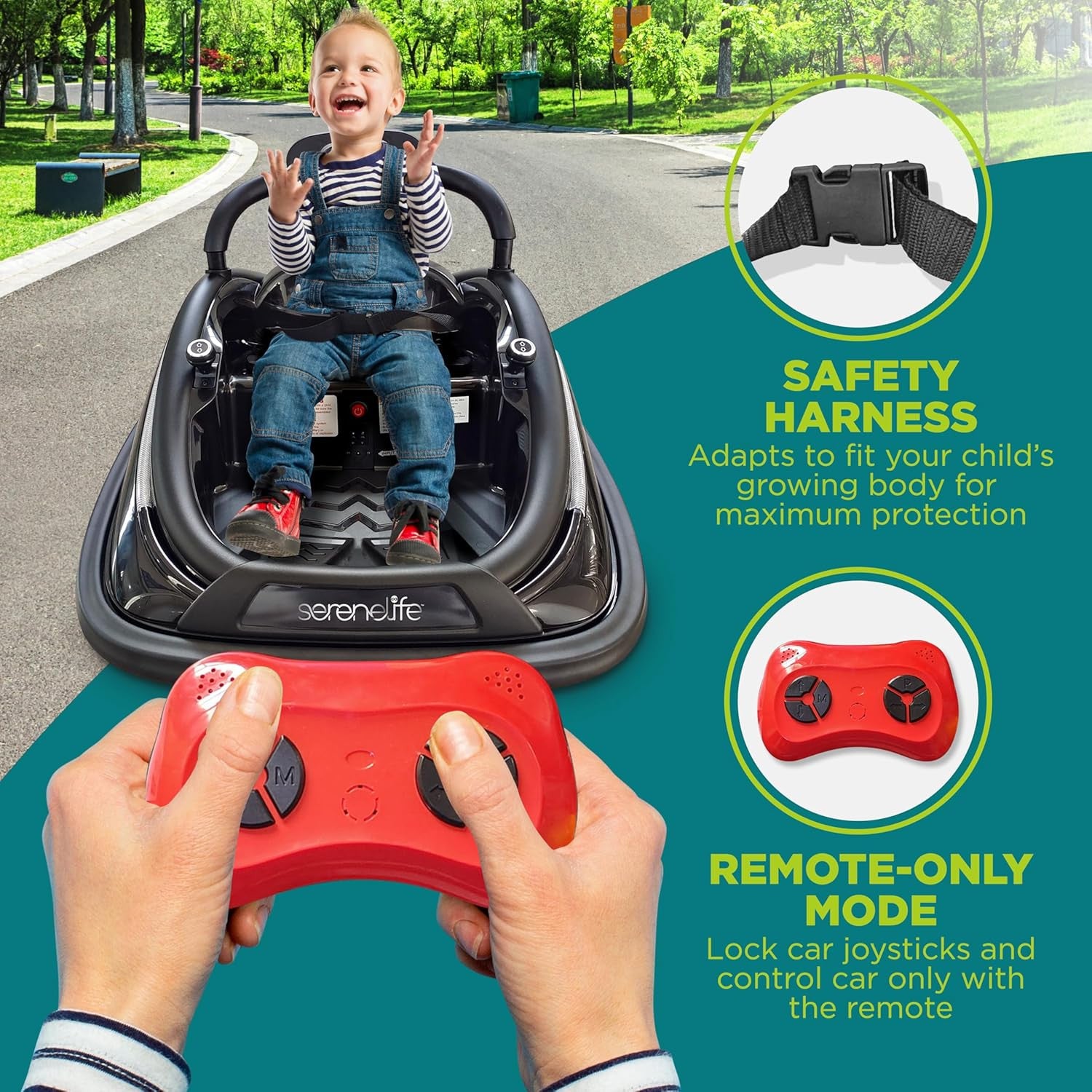 12V Electric Kids Bumper Car with Remote Control, 360° Spin, and LED Lights Trend Times 8