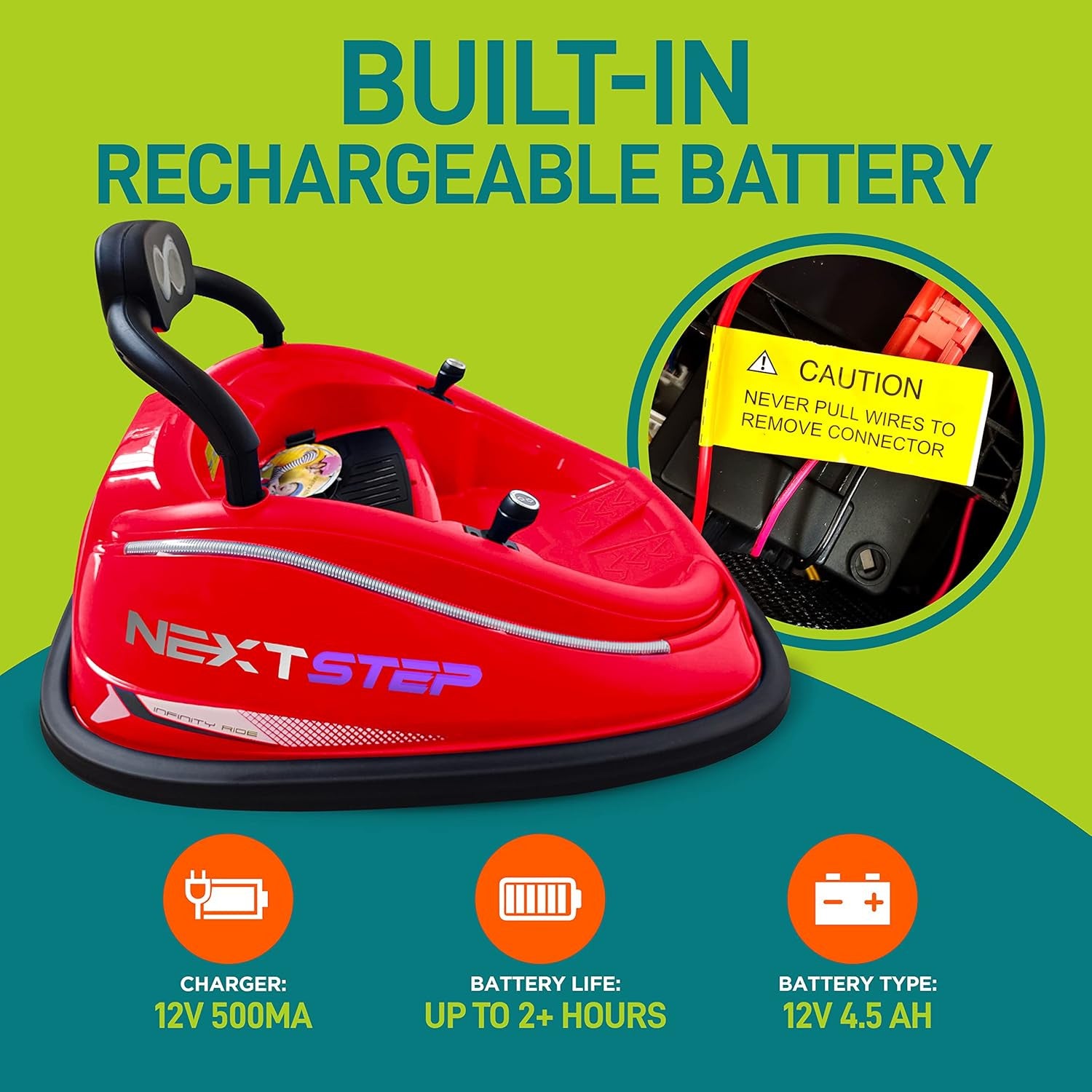 12V Electric Kids Bumper Car with Remote Control, 360° Spin and LED Lights Trend Times 2