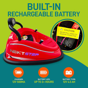 12V Electric Kids Bumper Car with Remote Control, 360° Spin and LED Lights Trend Times 2