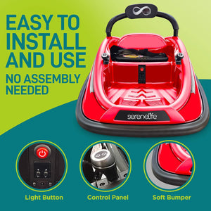 12V Electric Kids Bumper Car with Remote Control, 360° Spin and LED Lights Trend Times 3