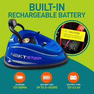 12V Electric Kids Bumper Car with Remote Control, 360° Spin and LED Lights Trend Times 2