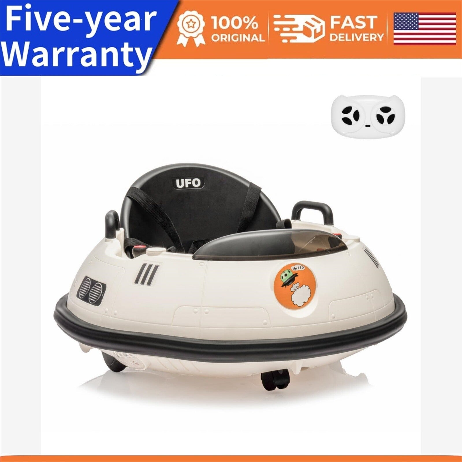 12V Electric Toddler Bumper Car with 360-Degree Rotation for Kids Trend Times 1