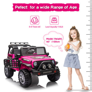 12V Electric Ride-On Jeep for Kids 2-Seater with Remote Control Pink Battery Powered Car Toy Trend Times 8