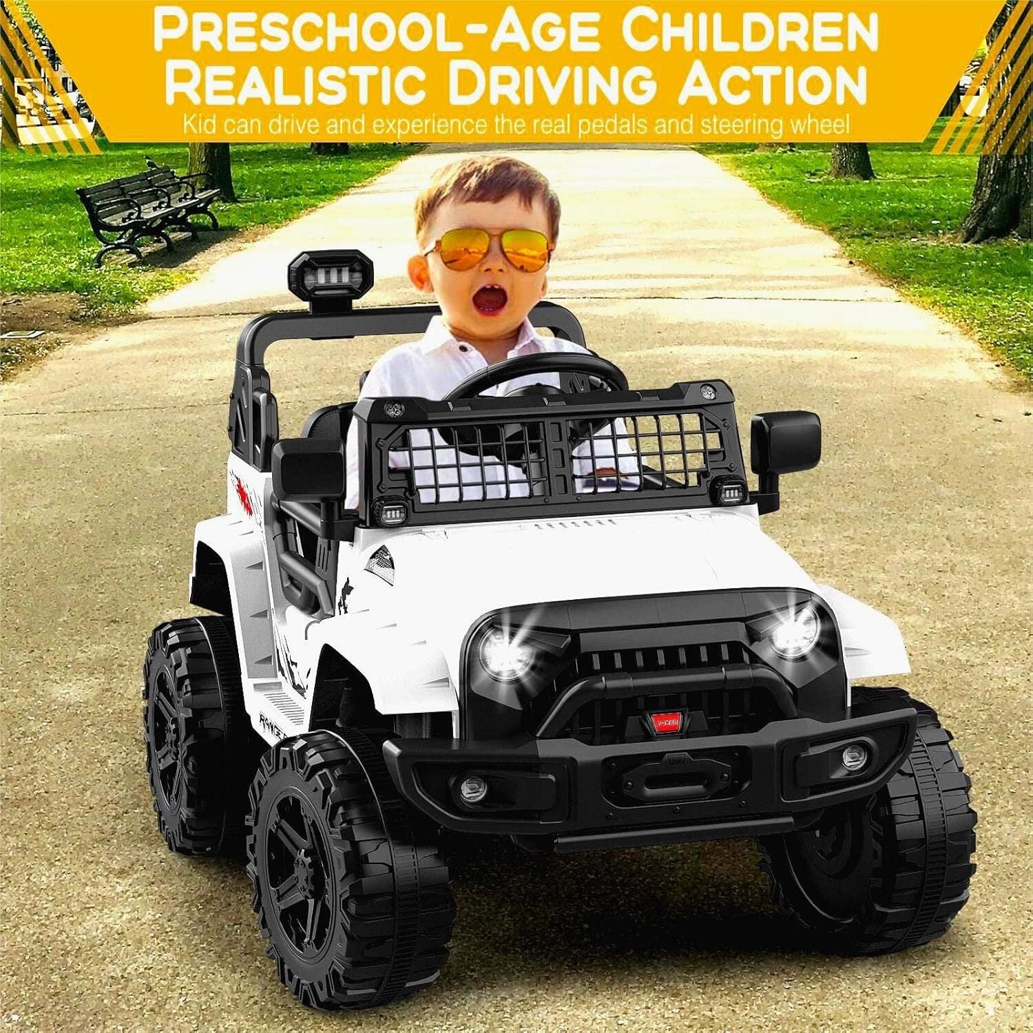 12V Battery-Powered Electric Ride-On Car Truck for Kids with LED Lights Trend Times 13