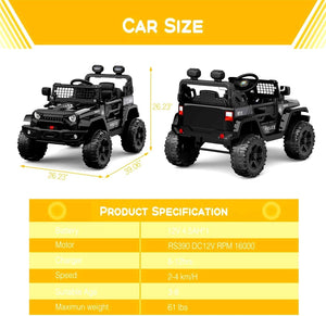 12V Battery-Powered Electric Ride-On Truck for Kids with Remote Control Toy Car Trend Times 6