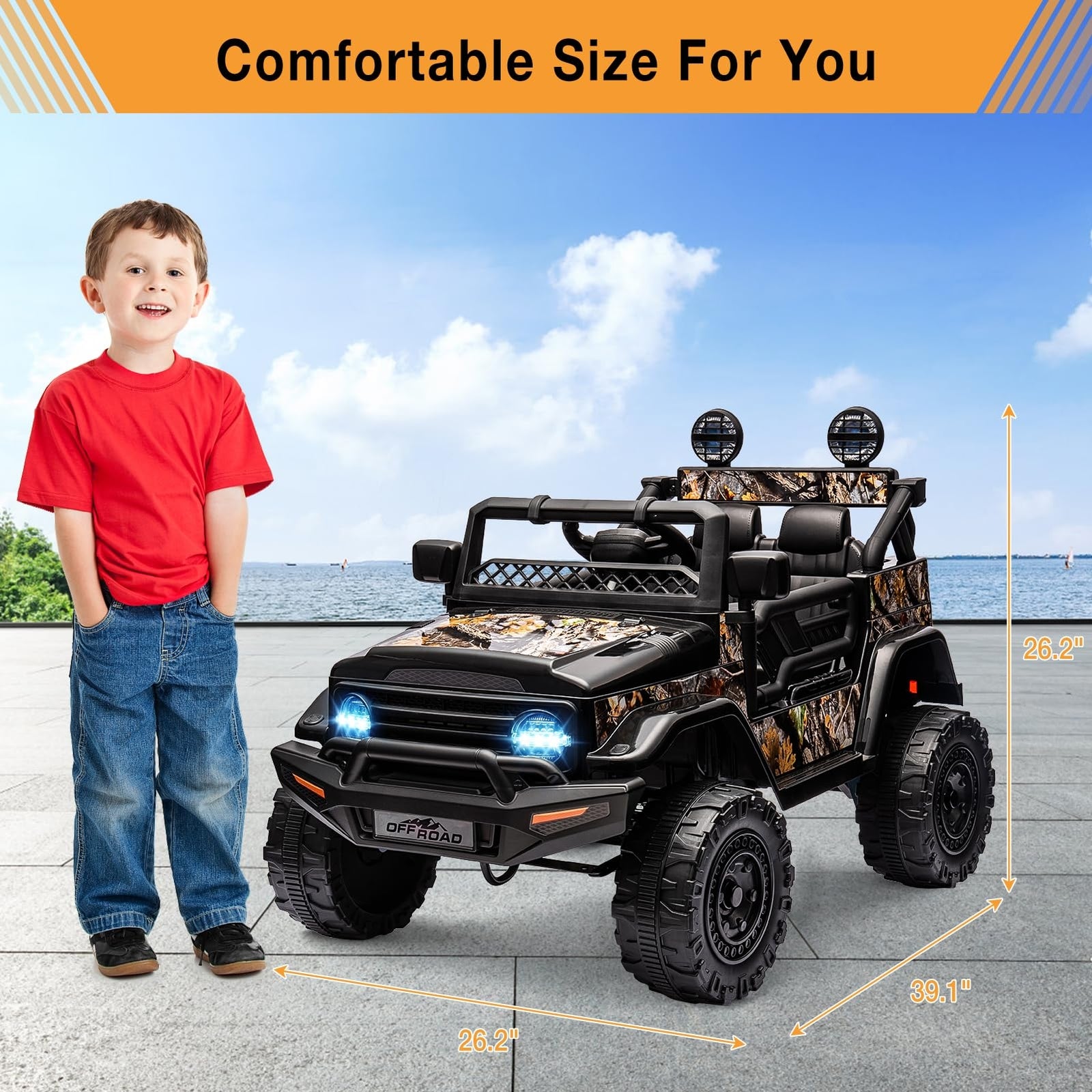 12V Battery Powered Ride-On Truck with Remote Control for Kids Trend Times 4