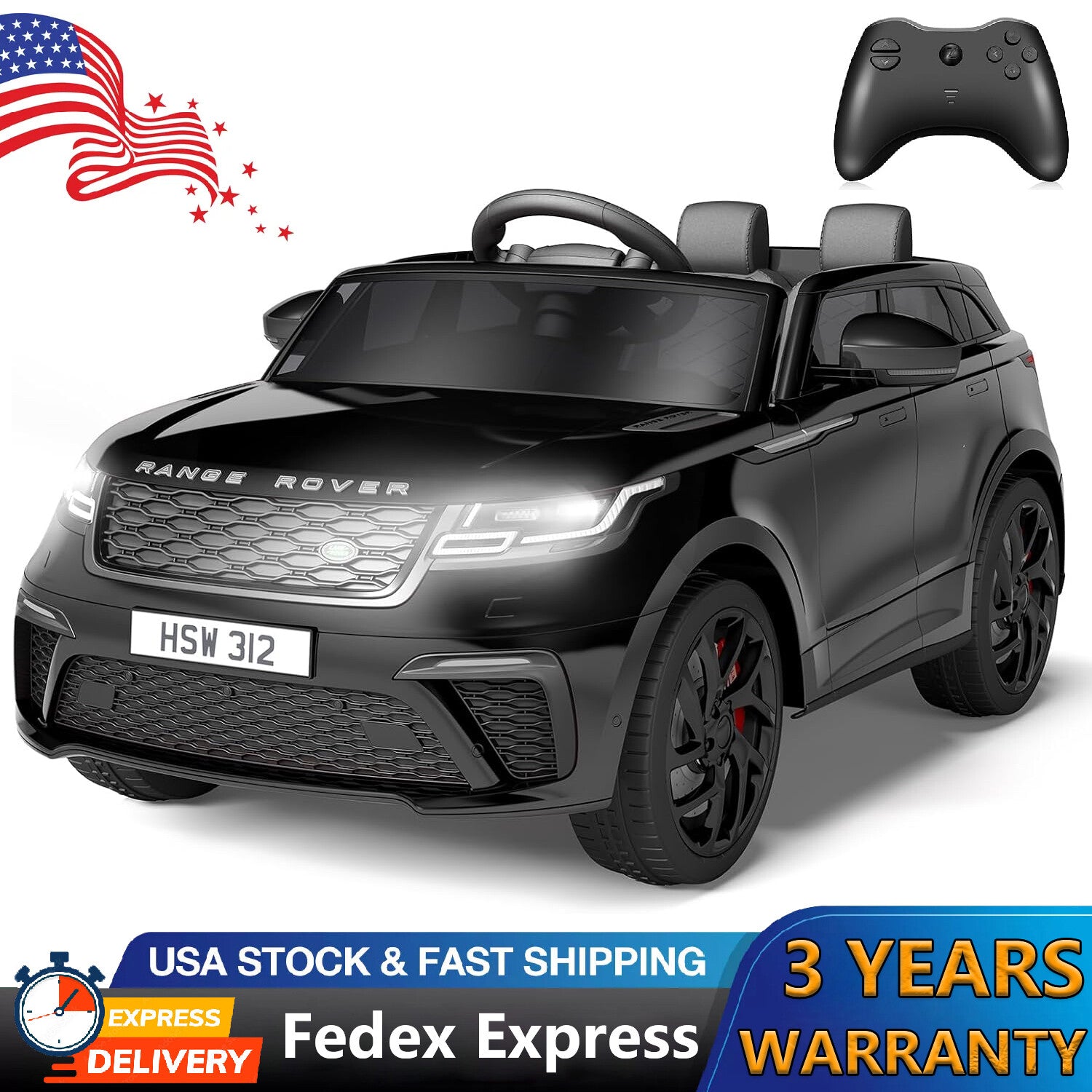 12V Licensed Land Rover Electric Ride-On Car for Kids with Remote Control Toy Trend Times 0