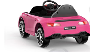 12V Electric Kids Ride-On Car with R/C and MP4 Screen Licensed Mercedes-Benz Pink Trend Times 2