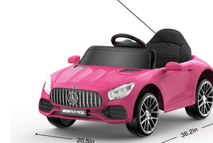 12V Electric Kids Ride-On Car with R/C and MP4 Screen Licensed Mercedes-Benz Pink Trend Times Variant 0