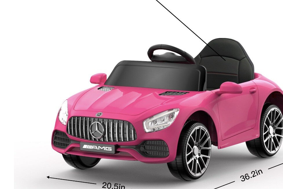 12V Electric Kids Ride-On Car with R/C and MP4 Screen Licensed Mercedes-Benz Pink Trend Times Variant 0