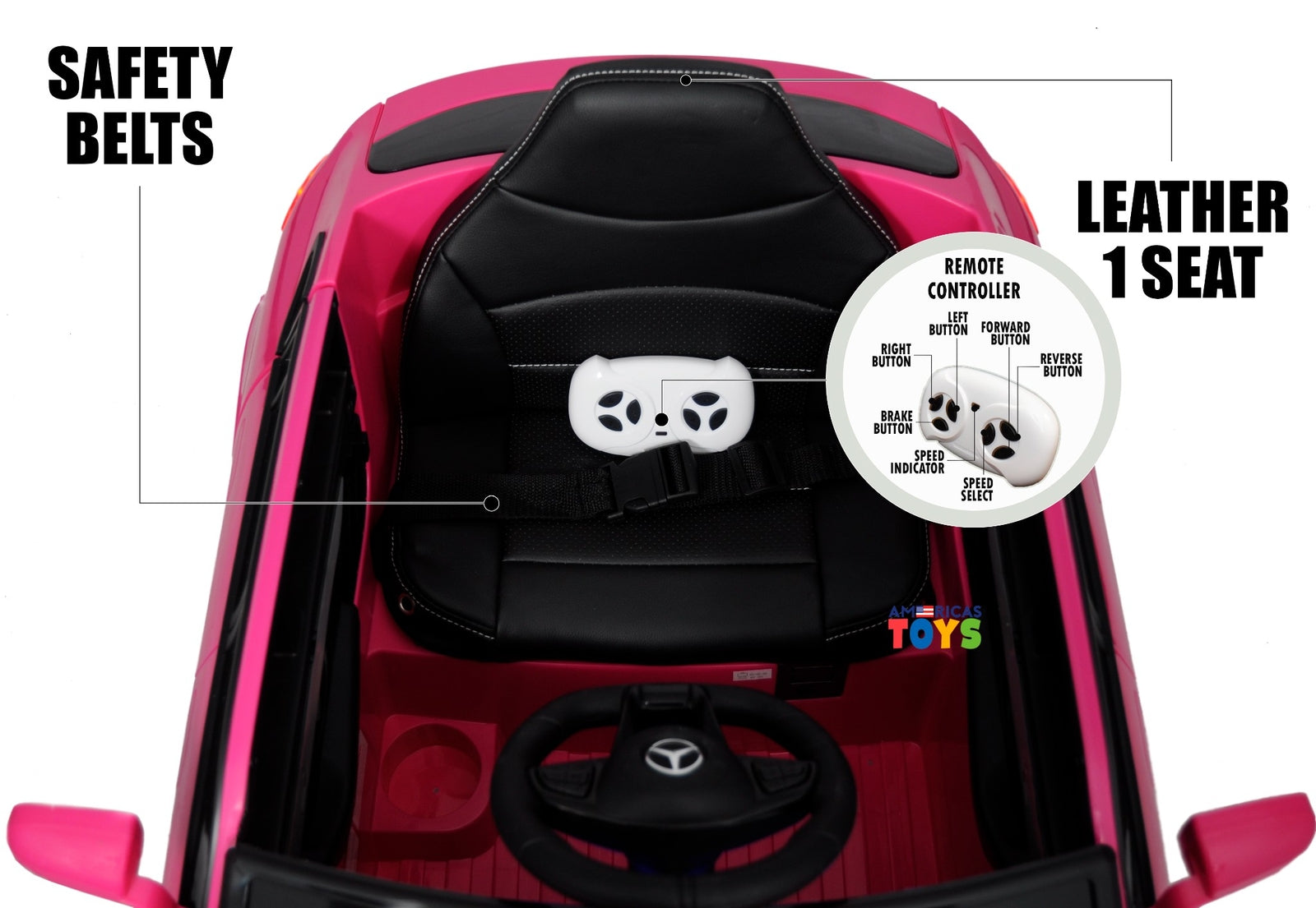 12V Electric Kids R/C Car with MP4 Screen Licensed Mercedes-Benz in Multiple Colors Trend Times 14