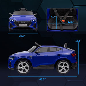 12V Electric Kids Car with Remote Control, Safety Belt, and LED Lights - Blue Trend Times 2