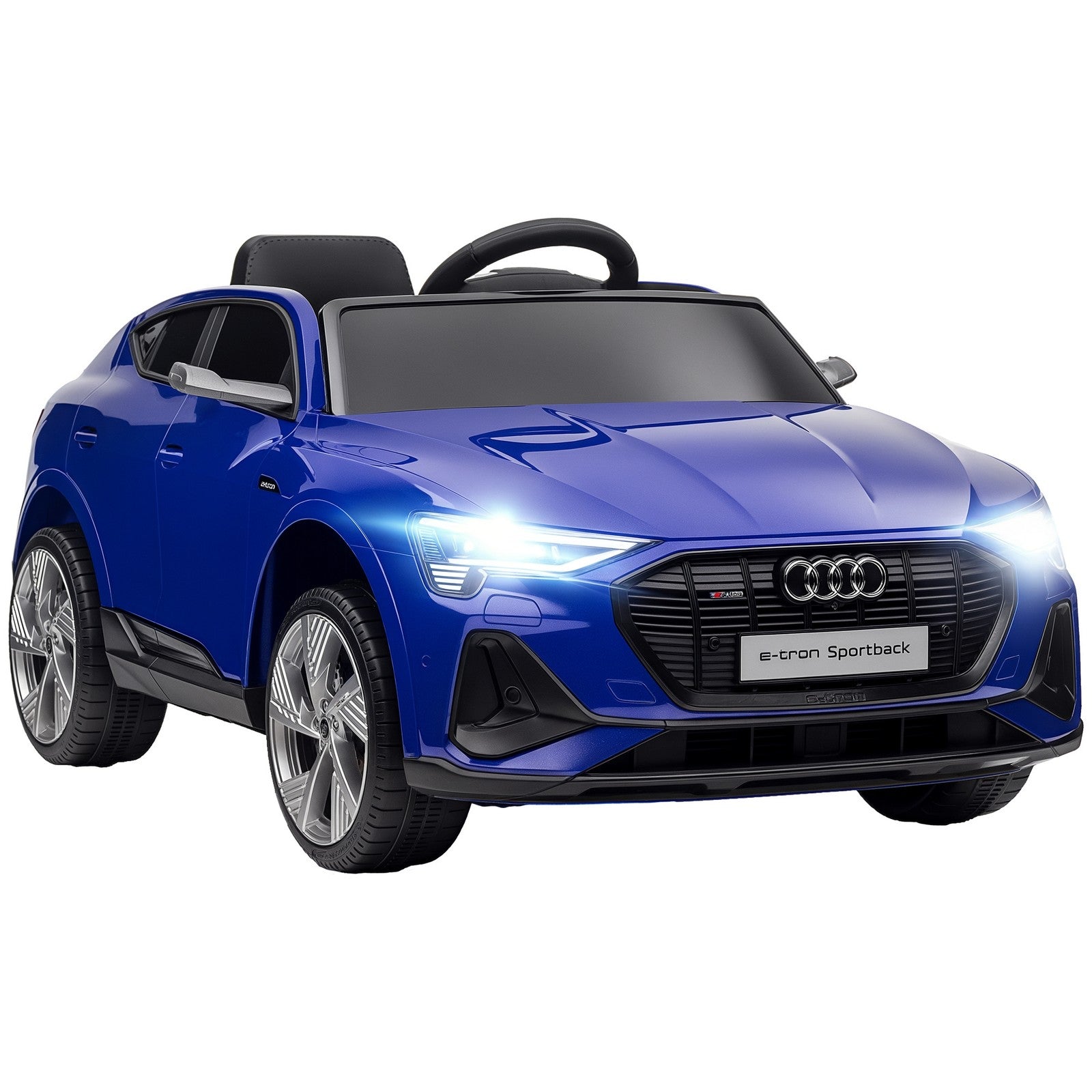 12V Electric Kids Car with Remote Control, Safety Belt, and LED Lights - Blue Trend Times Variant 0
