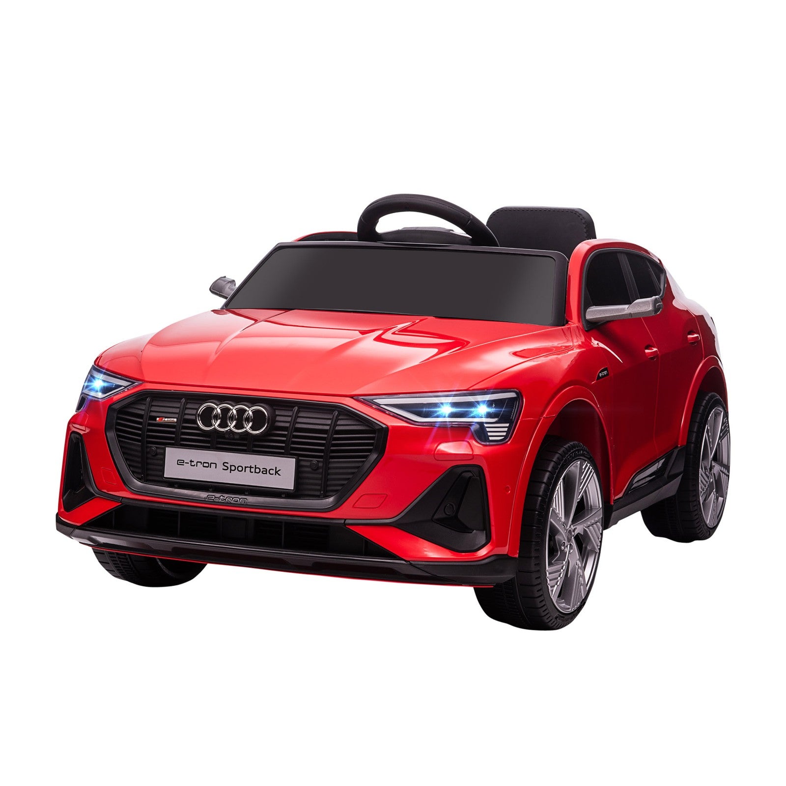 12V Electric Kids Car with Remote Control, Safety Belt, and LED Lights – Red Trend Times 3