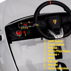 12V Electric Kids Ride-On RC Car with MP3 Licensed Lamborghini Design in Multiple Colors Trend Times 6