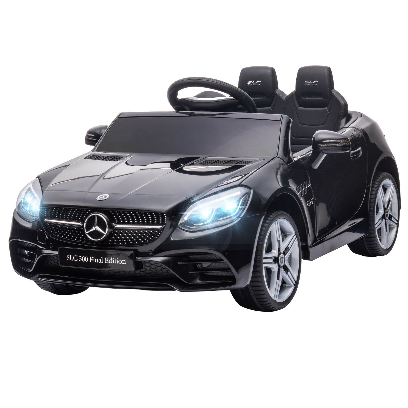 12V Electric Ride-On Car for Kids with Parental Remote Control, Dual Motors, Music, and Lights in Black Trend Times 3