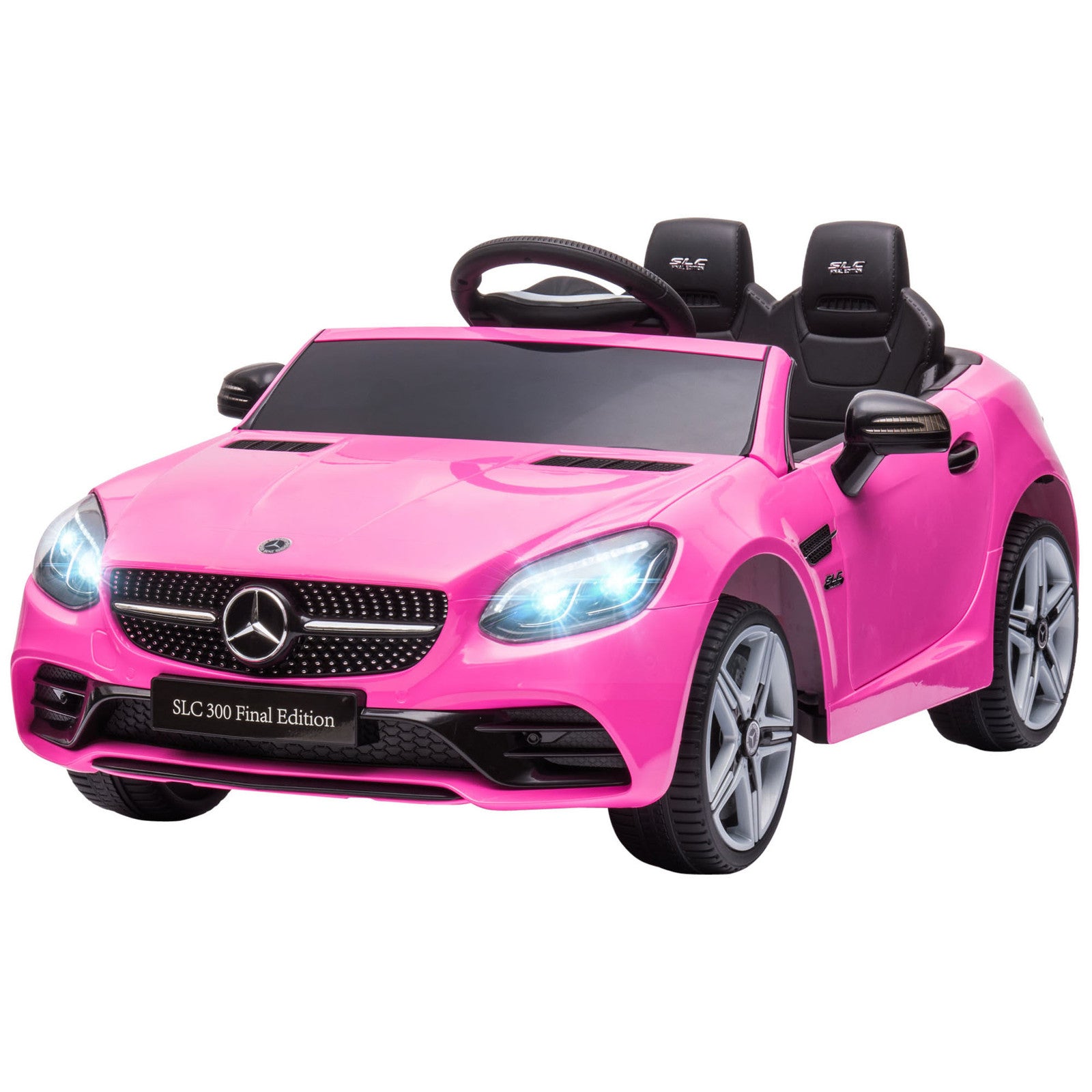 12V Electric Ride-On Car for Kids with Parental Remote Control, Dual Motors, Music, and Lights in Pink Trend Times 3