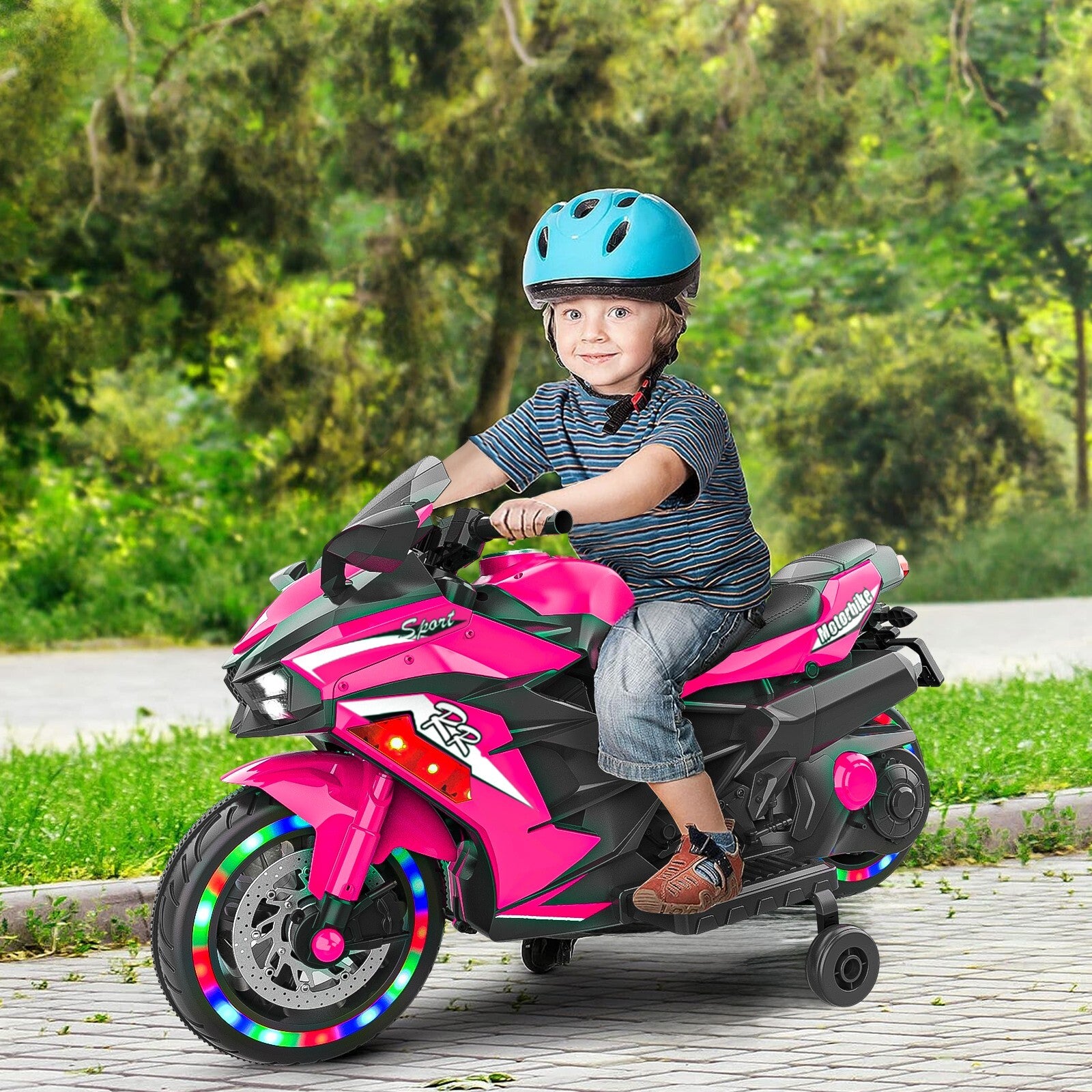 12V Electric Ride-On Motorcycle for Kids with Lights, Wheels, and Bluetooth Music Trend Times 8
