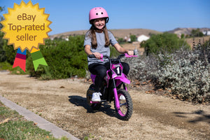 12V Electric Pink Dirt Bike for Kids Battery Powered Ride-On Ages 5 and Up Trend Times 2