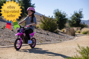 12V Electric Pink Dirt Bike for Kids Battery Powered Ride-On Ages 5 and Up Trend Times 4