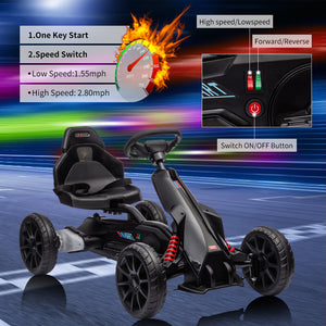 12V Electric Drift Kart for Kids with 35W Motor and Adjustable Speed for Ages 3-6 Trend Times 2