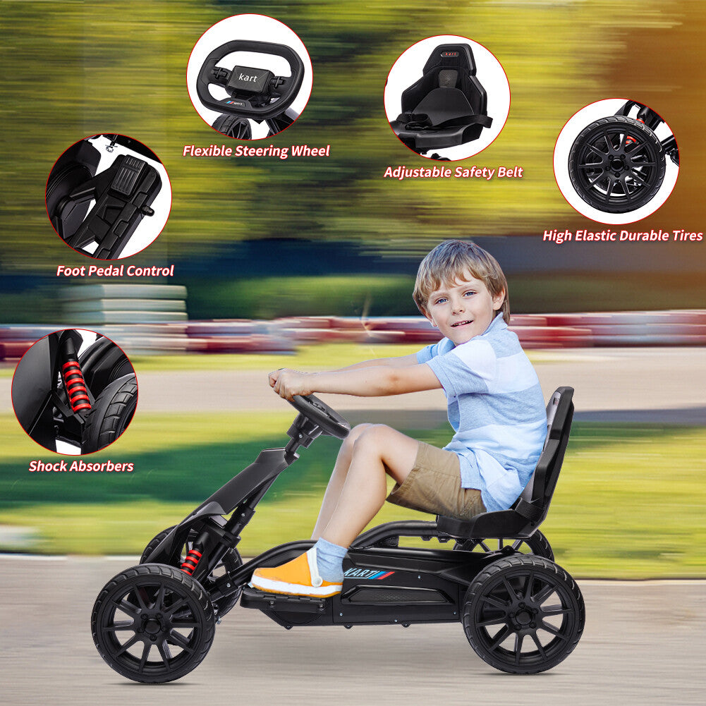 12V Electric Drift Kart for Kids with 35W Motor and Adjustable Speed for Ages 3-6 Trend Times 4