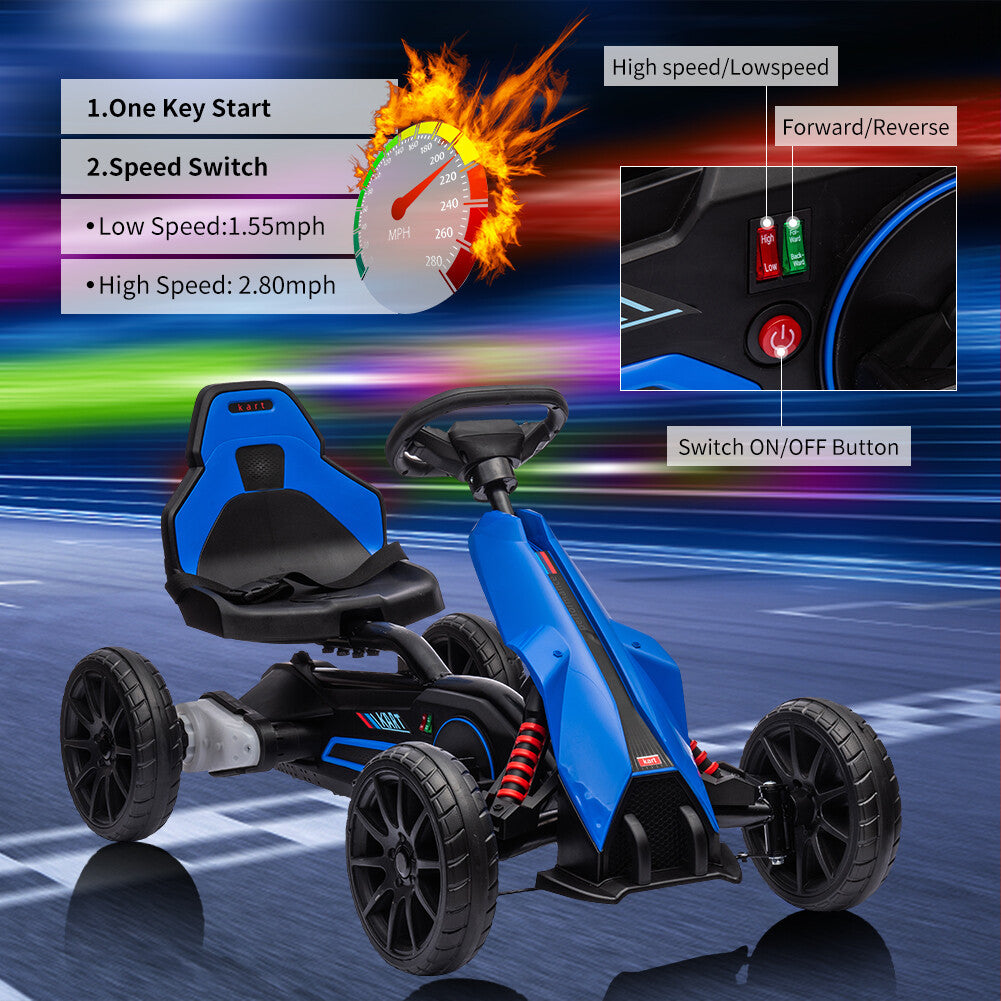 12V Electric Drift Kart for Kids with 35W Motor and Adjustable Speed for Ages 3-6 Trend Times 8