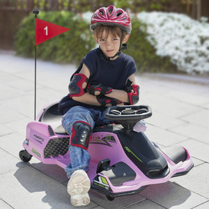 12V Electric Drift Go-Kart with Slow Start, 1.9-5 MPH Ride-On Car for Kids 8-12 Years Trend Times 1