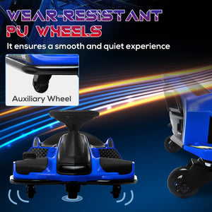 12V Electric Drifting Go-Kart with Slow Start, Music, and Lights in Blue Trend Times 6