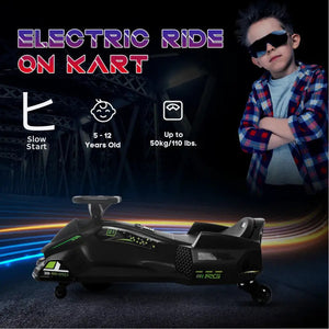 12V Electric Go-Kart for Kids Ages 8-12 with Drift, Music, Lights, and Adjustable Speed Trend Times Variant 0