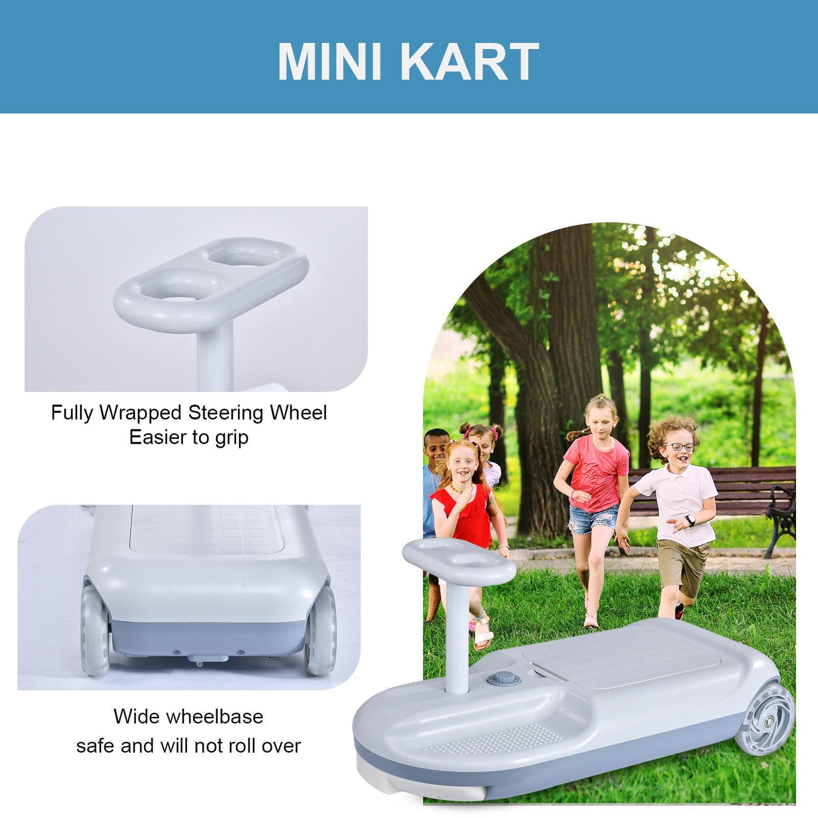 12V Electric Go-Kart for Kids and Teens with Race Pedal and 360 Degree Drifting Trend Times 2