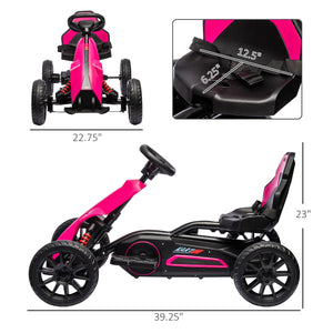 12V Electric Pink Kids Go-Kart with Adjustable Speed Trend Times 1