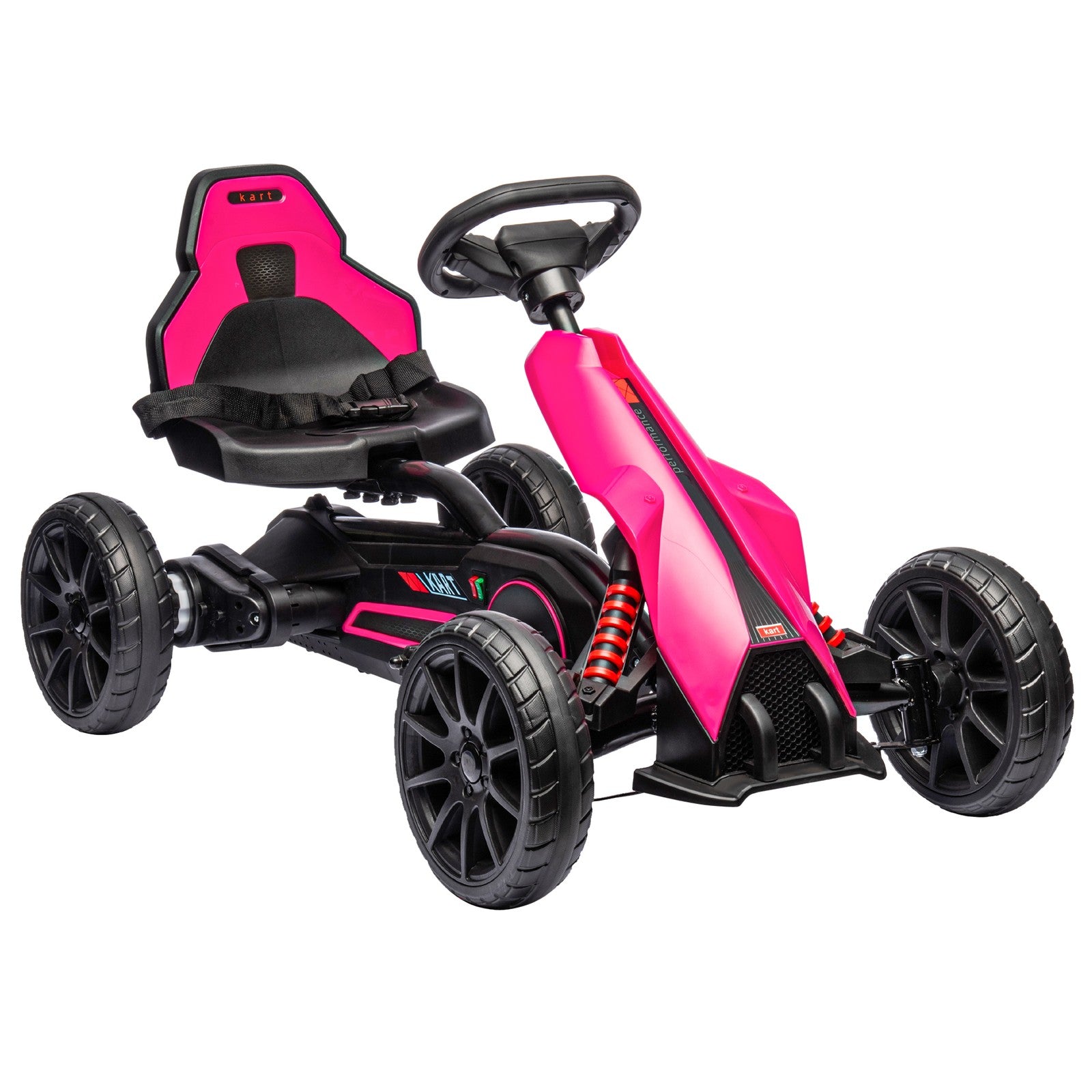 12V Electric Pink Kids Go-Kart with Adjustable Speed Trend Times 2