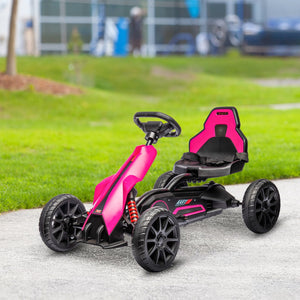12V Electric Pink Go-Kart for Kids with Adjustable Speed Trend Times 8