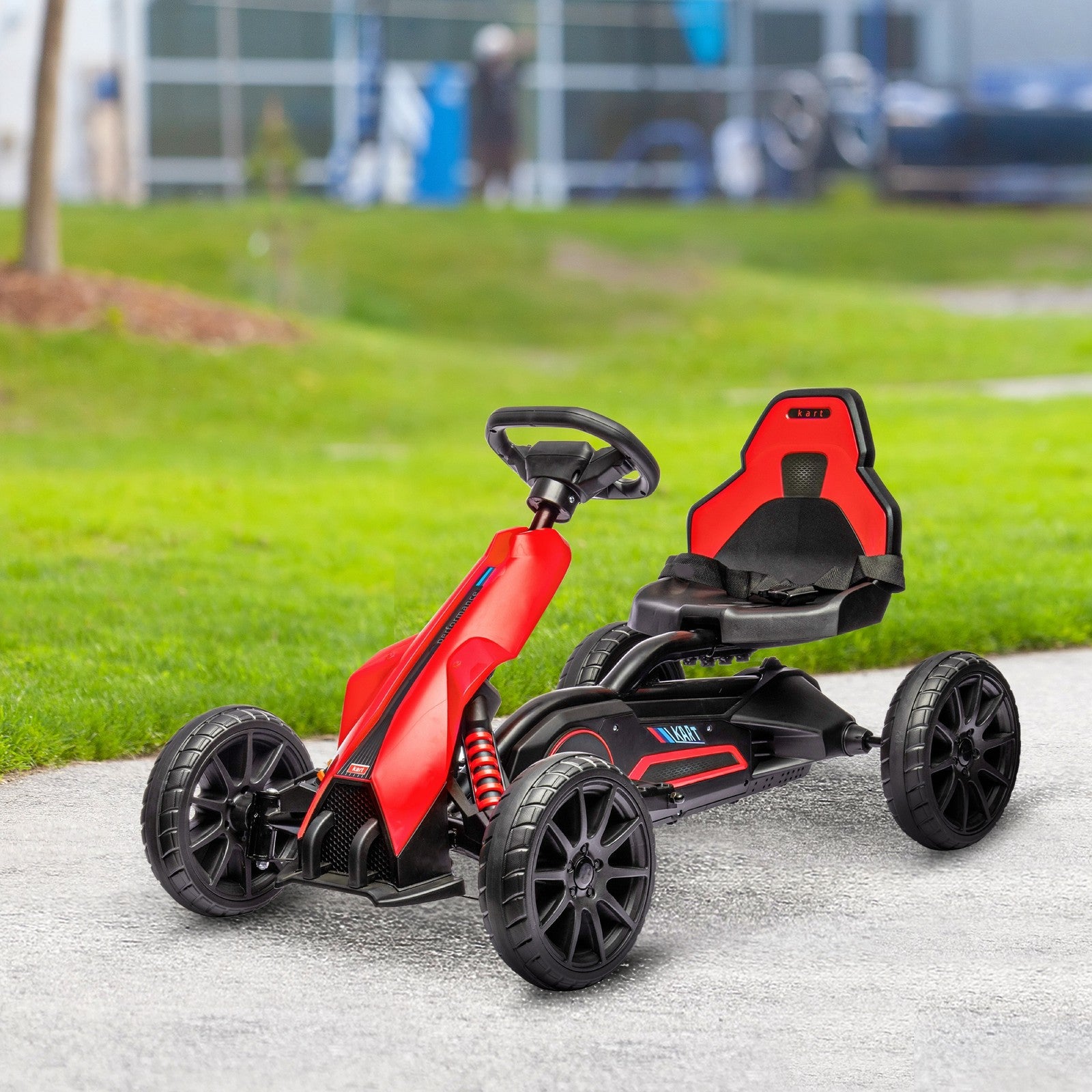 12V Electric Go-Kart for Kids with Adjustable Speed in Red Trend Times 8