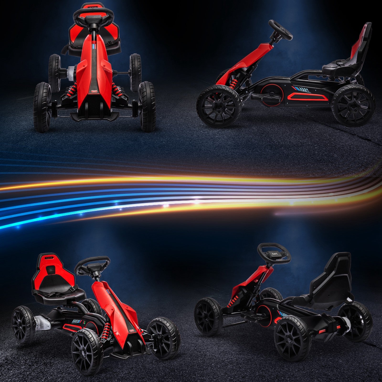 12V Electric Kids Go-Kart with Adjustable Speed, Red Trend Times 7