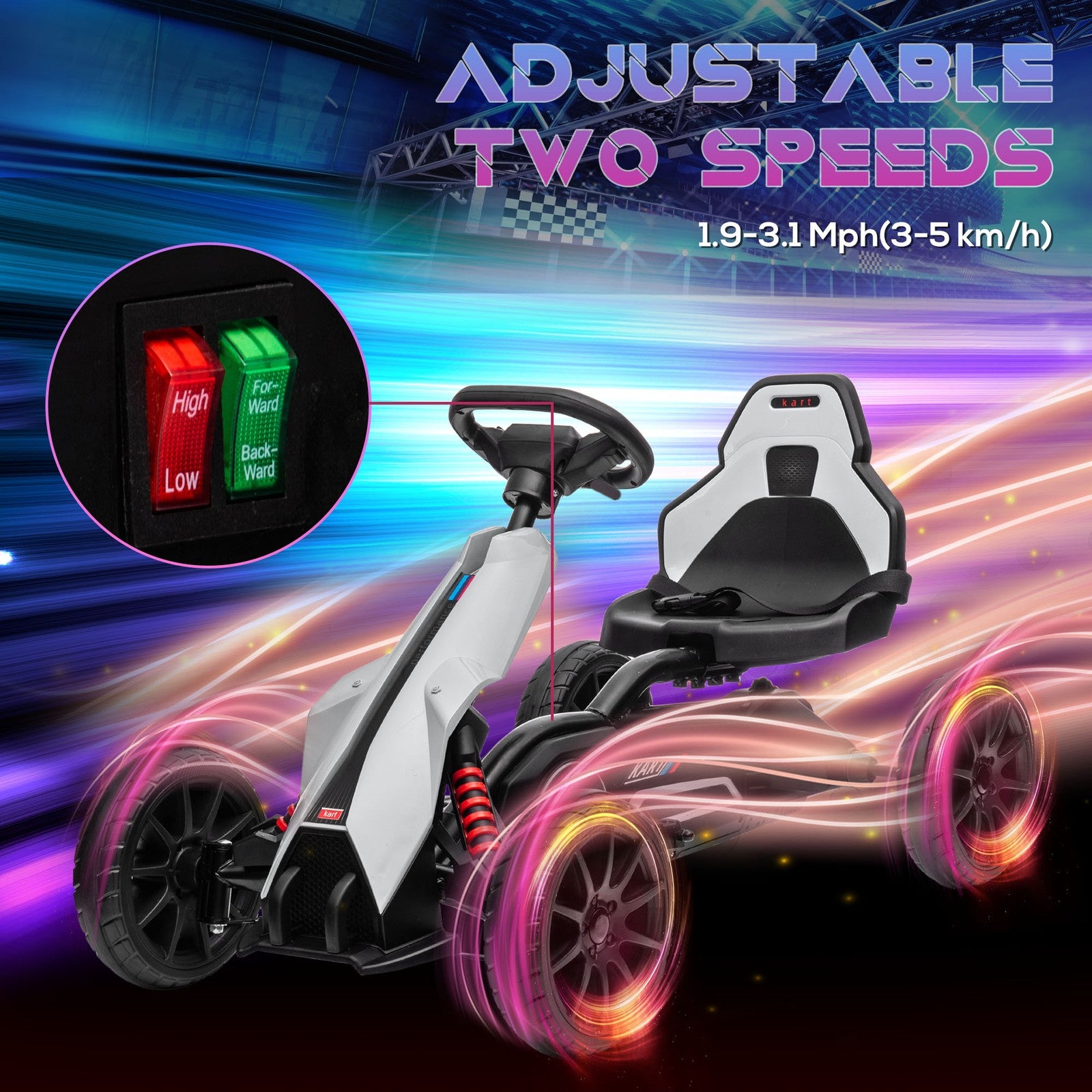 12V Electric Kids Go-Kart with Adjustable Speed and Music Trend Times 5