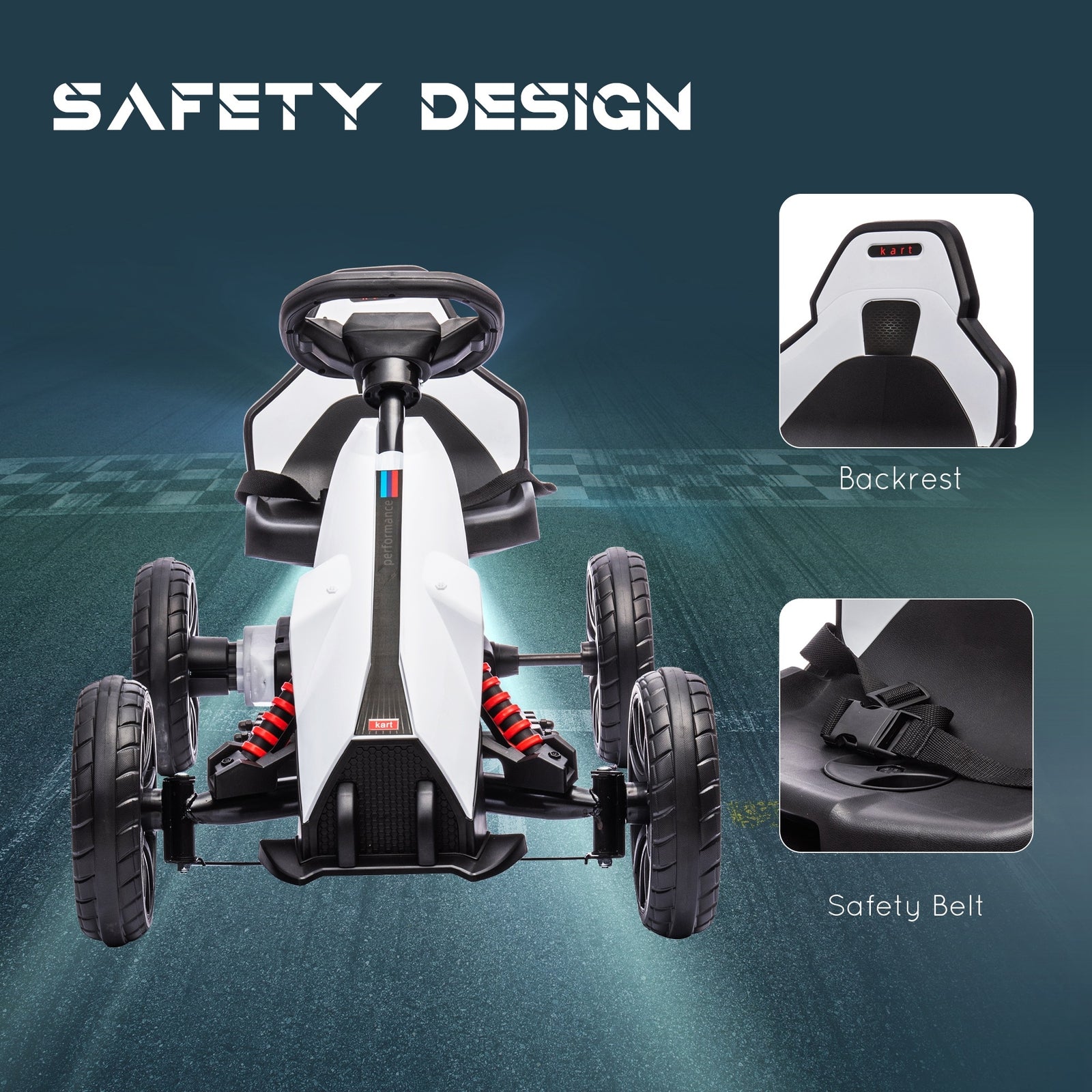 12V Electric Ride-On Go-Kart for Kids Ages 3-8, Boys and Girls, 3.1 MPH Speed Trend Times 5