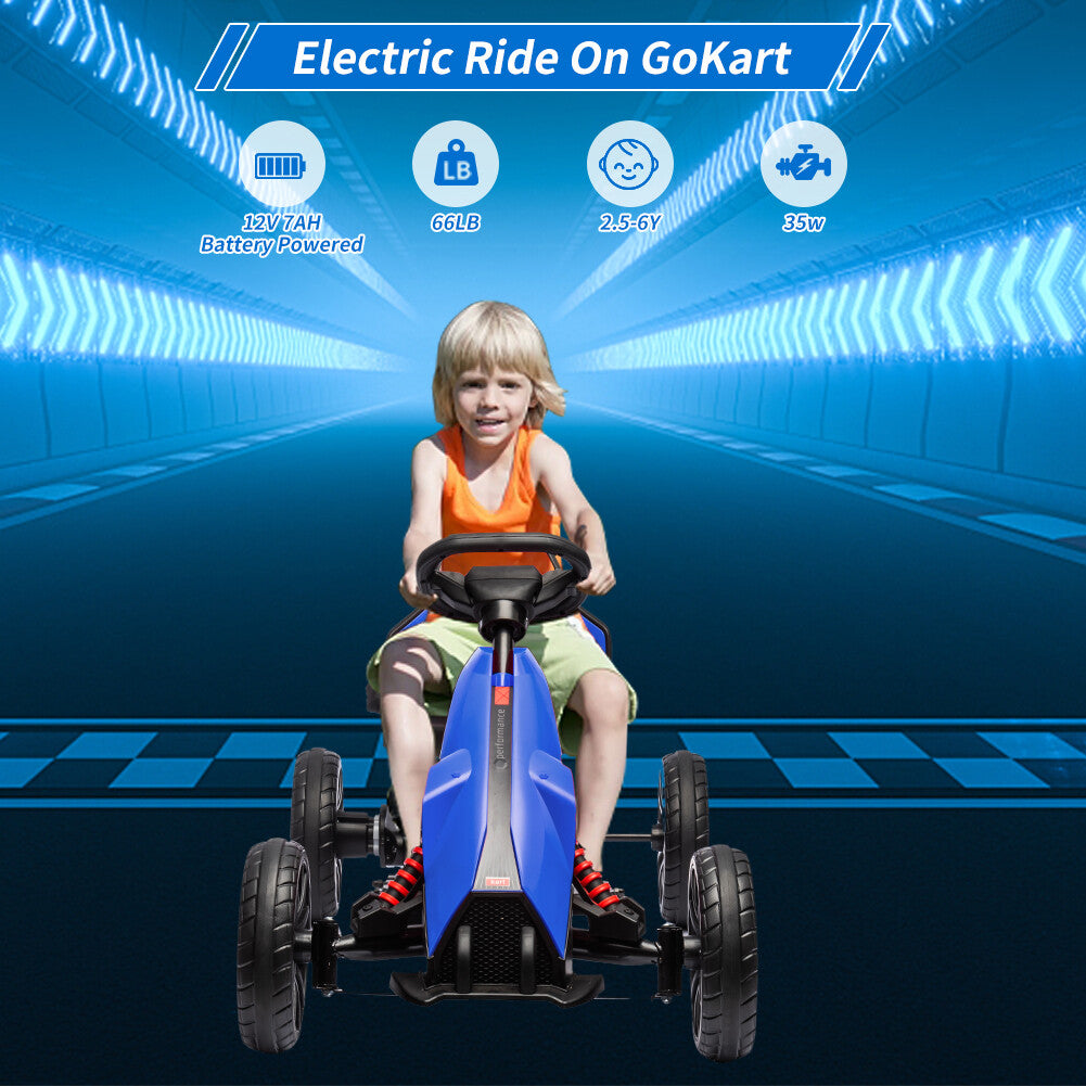 12V Electric Drift Go-Kart for Toddlers with 7Ah Battery and 35W Motor Trend Times 17