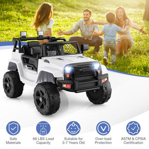 12V Electric Ride-On Truck Car Toy for Kids with Seat Belt, Music, and Remote Control Trend Times 2