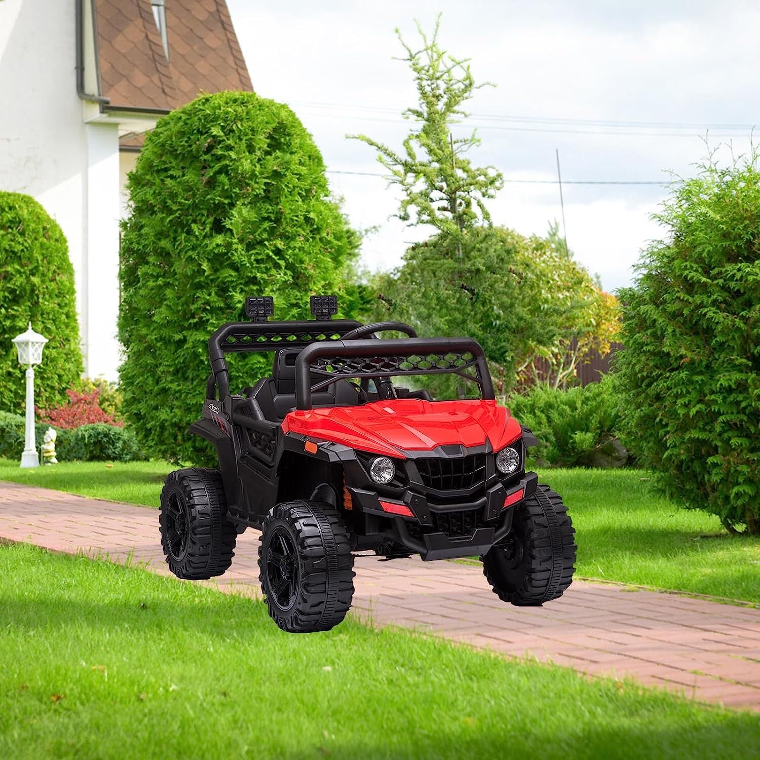12V Electric Ride-On Truck Car Toy for Kids with Seat Belt and Remote Control Trend Times 10