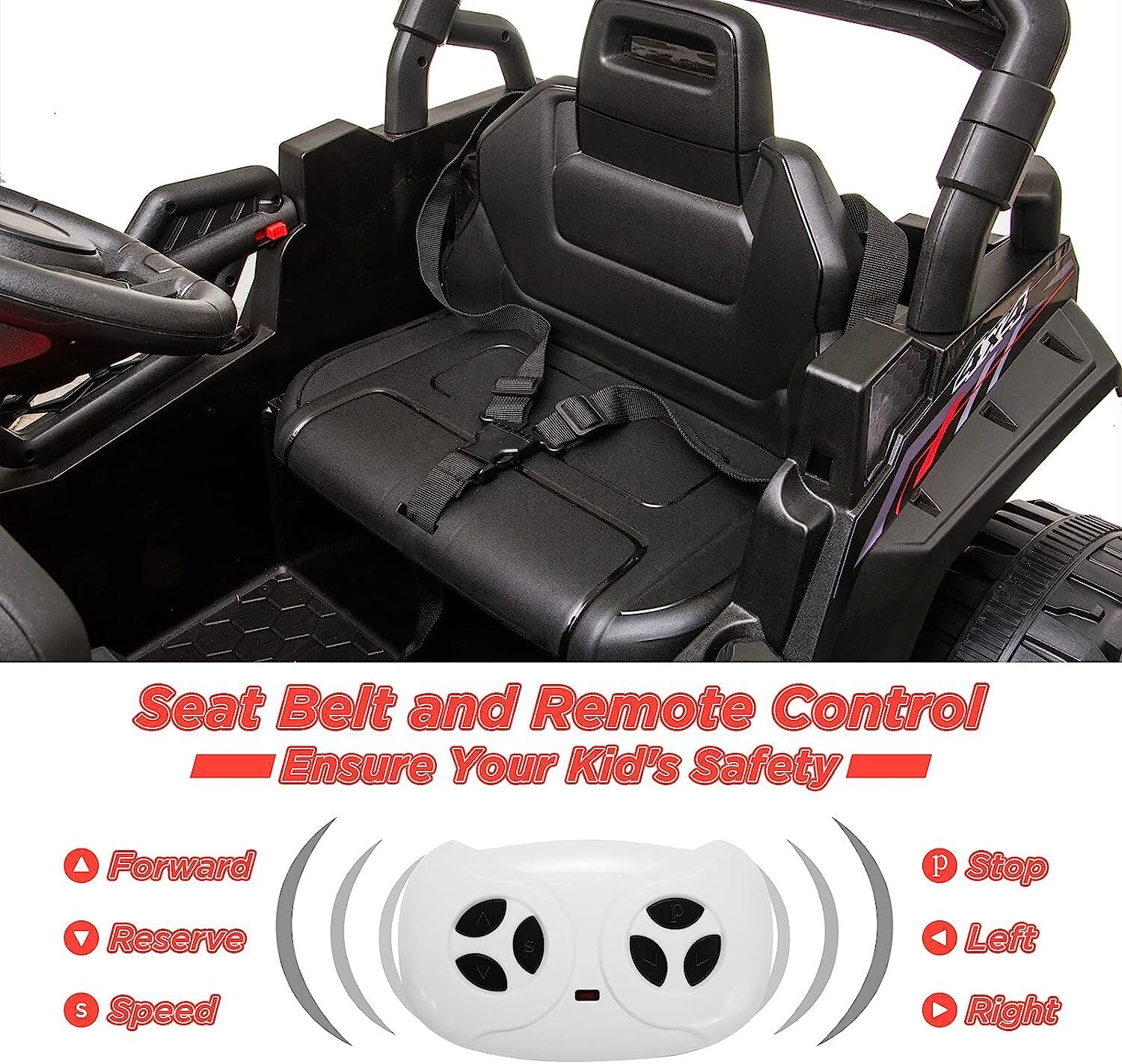 12V Electric Ride-On Truck Car Toy for Kids with Seat Belt and Remote Control Trend Times 7