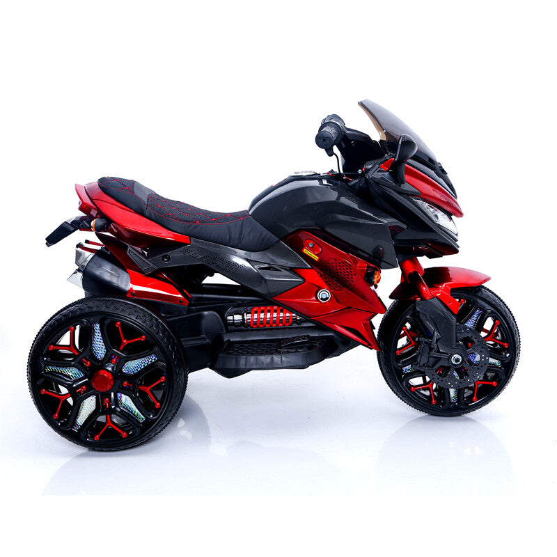 12V Electric Kids 3-Wheel Ride-On Motorcycle with Hand-Control and Lighting Wheels Trend Times 6