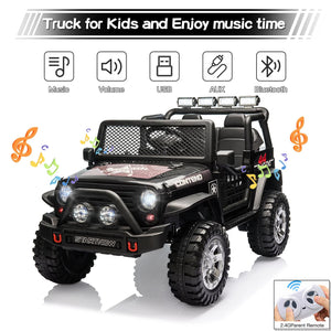 12V Electric Kids 2-Seater Off-Road Jeep Ride-On Truck Vehicle Toy with Remote Trend Times 9