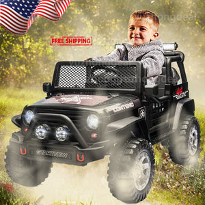 12V Electric Kids 2-Seater Ride-On Jeep Truck Toy with Bluetooth and Remote Control Trend Times 1