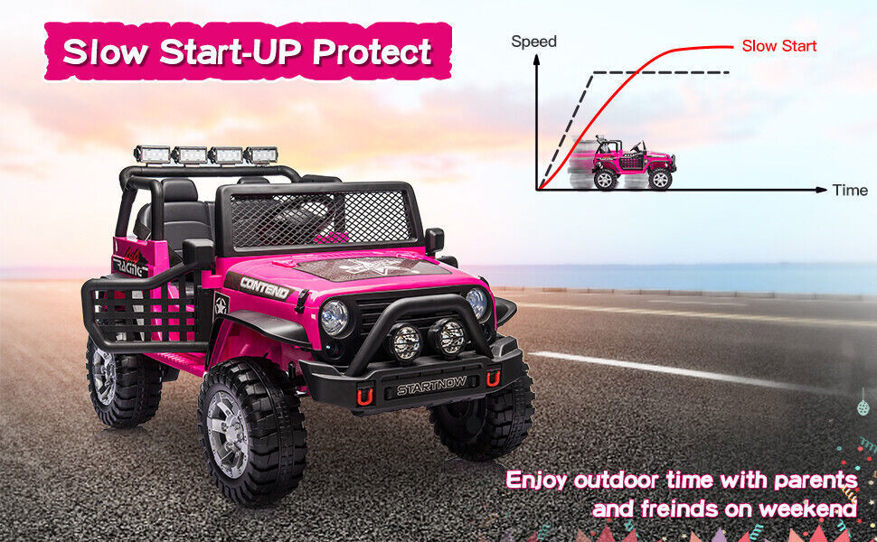 12V Electric Kids 2-Seater Ride-On Jeep Truck Toy with Bluetooth and Remote Control Trend Times 12