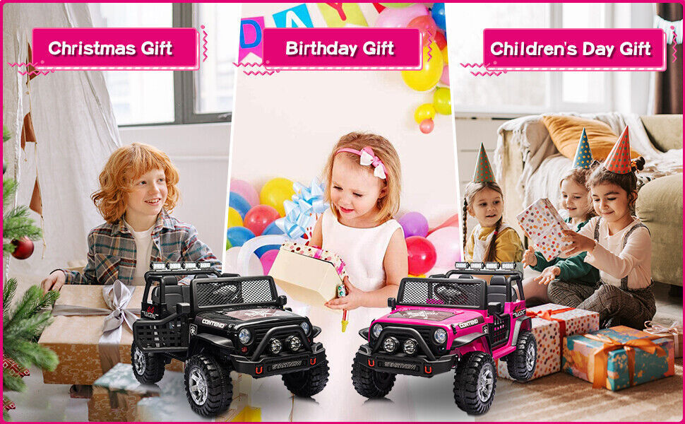 12V Electric Kids 2-Seater Ride-On Jeep Truck Toy with Bluetooth and Remote Control Trend Times 13